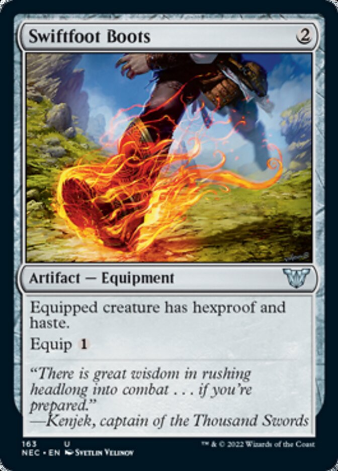 Swiftfoot Boots [Kamigawa: Neon Dynasty Commander] | Tabernacle Games