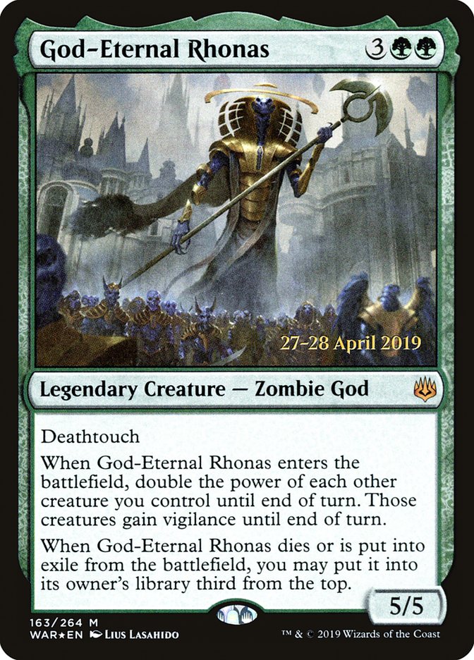 God-Eternal Rhonas  [War of the Spark Prerelease Promos] | Tabernacle Games