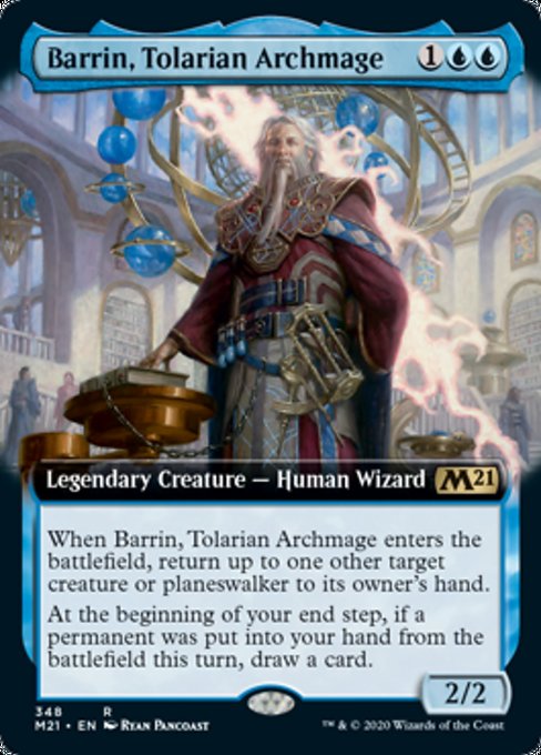 Barrin, Tolarian Archmage (Extended Art) [Core Set 2021] | Tabernacle Games