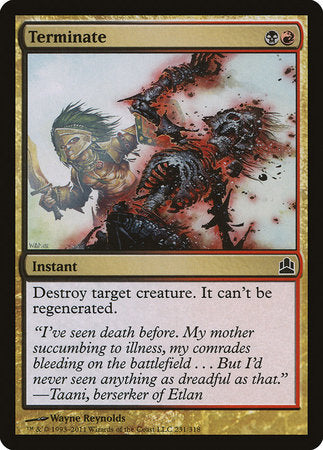 Terminate [Commander 2011] | Tabernacle Games