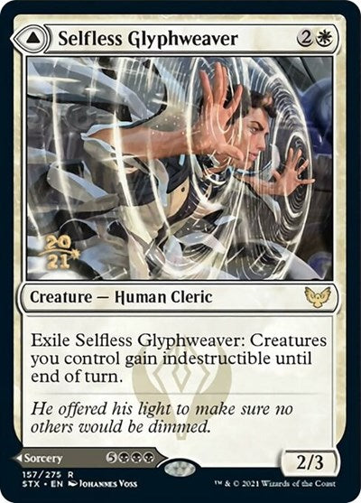 Selfless Glyphweaver // Deadly Vanity [Strixhaven: School of Mages Prerelease Promos] | Tabernacle Games