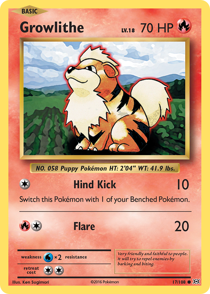 Growlithe (17/108) [XY: Evolutions] | Tabernacle Games