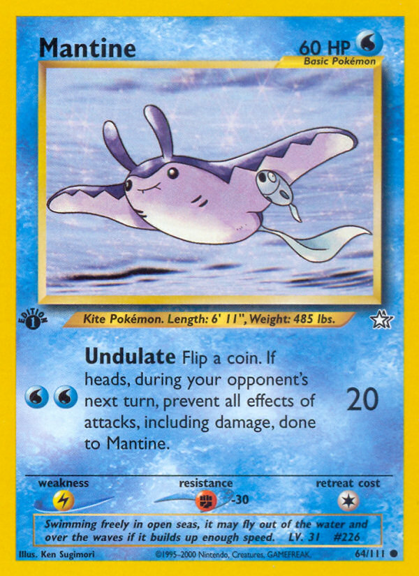 Mantine (64/111) [Neo Genesis 1st Edition] | Tabernacle Games