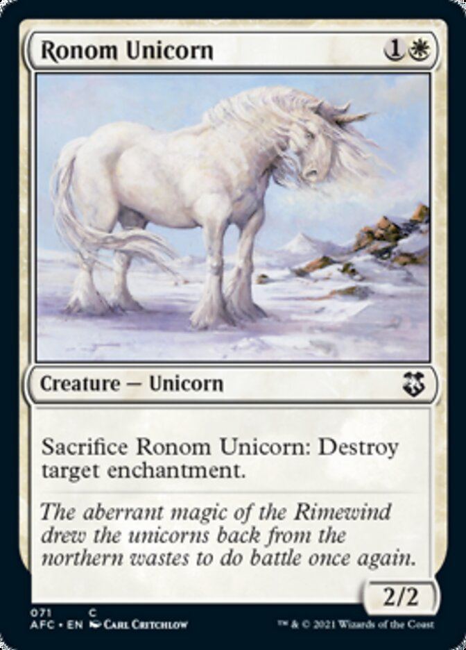 Ronom Unicorn [Dungeons & Dragons: Adventures in the Forgotten Realms Commander] | Tabernacle Games