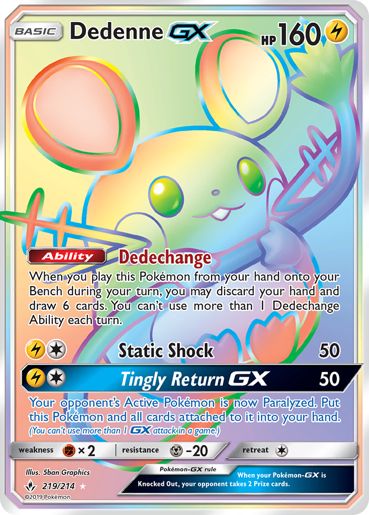 Dedenne GX (219/214) [Sun & Moon: Unbroken Bonds] | Tabernacle Games