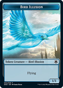 Bird Illusion // Elf Warrior Double-Sided Token [Game Night: Free-for-All Tokens] | Tabernacle Games