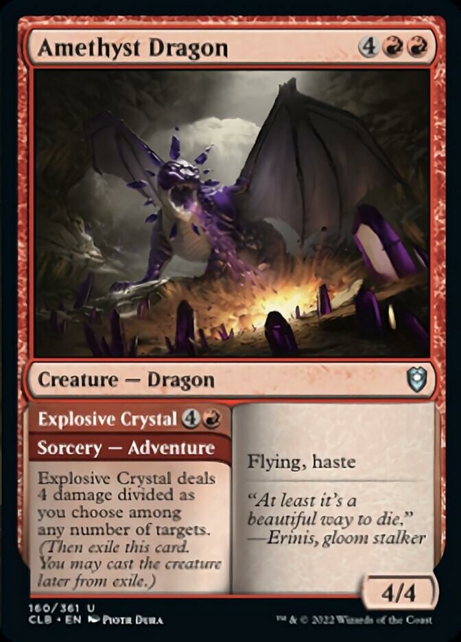 Amethyst Dragon // Explosive Crystal [Commander Legends: Battle for Baldur's Gate] | Tabernacle Games