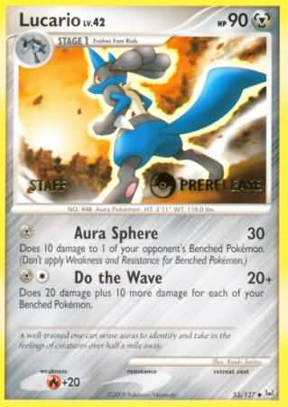 Lucario (53/127) (Staff Prerelease Promo) [Diamond & Pearl: Black Star Promos] | Tabernacle Games