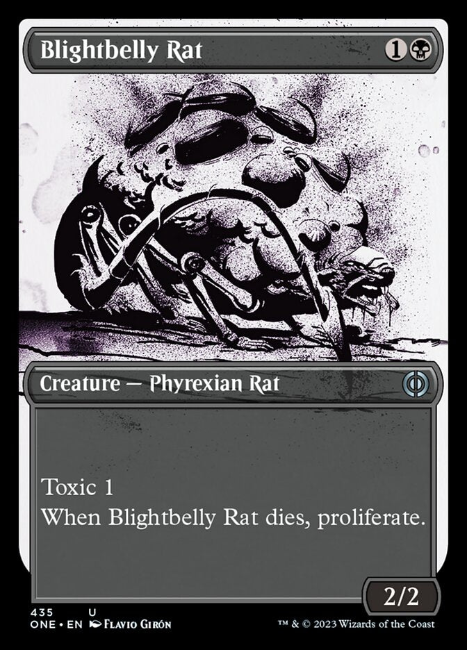 Blightbelly Rat (Showcase Ichor Step-and-Compleat Foil) [Phyrexia: All Will Be One] | Tabernacle Games