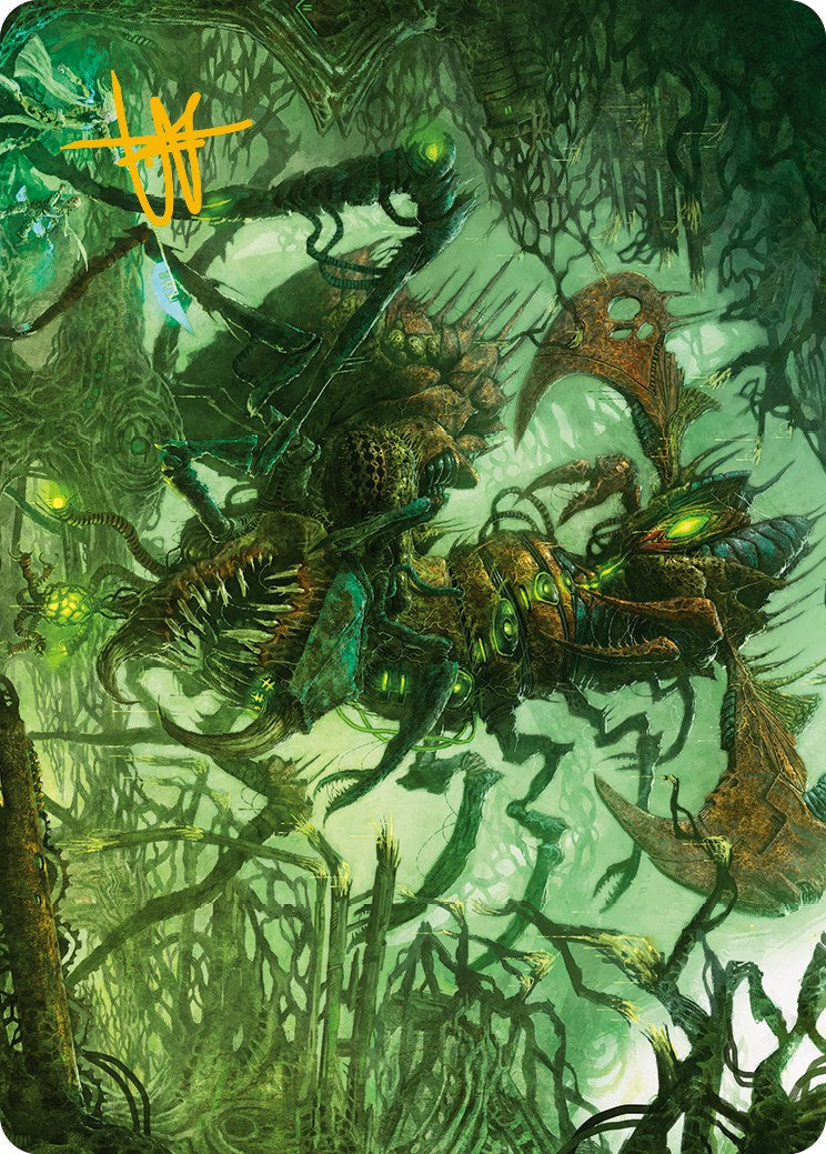 Skyscythe Engulfer Art Card (Gold-Stamped Signature) [Phyrexia: All Will Be One Art Series] | Tabernacle Games