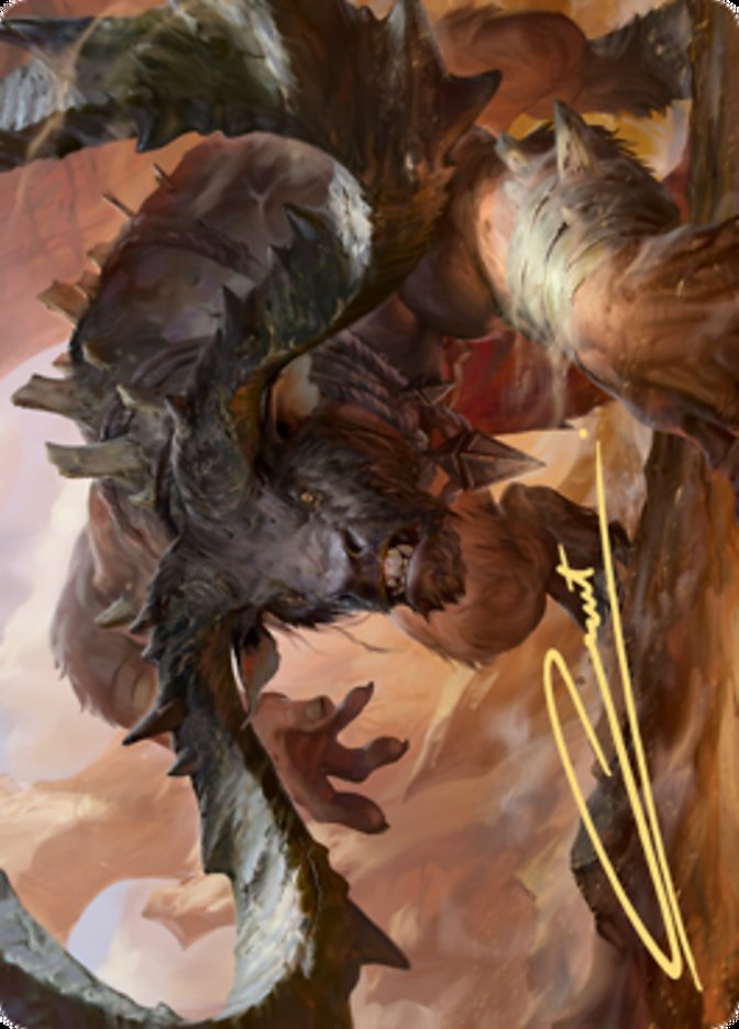 Moraug, Fury of Akoum Art Card (Gold-Stamped Signature) [Zendikar Rising Art Series] | Tabernacle Games