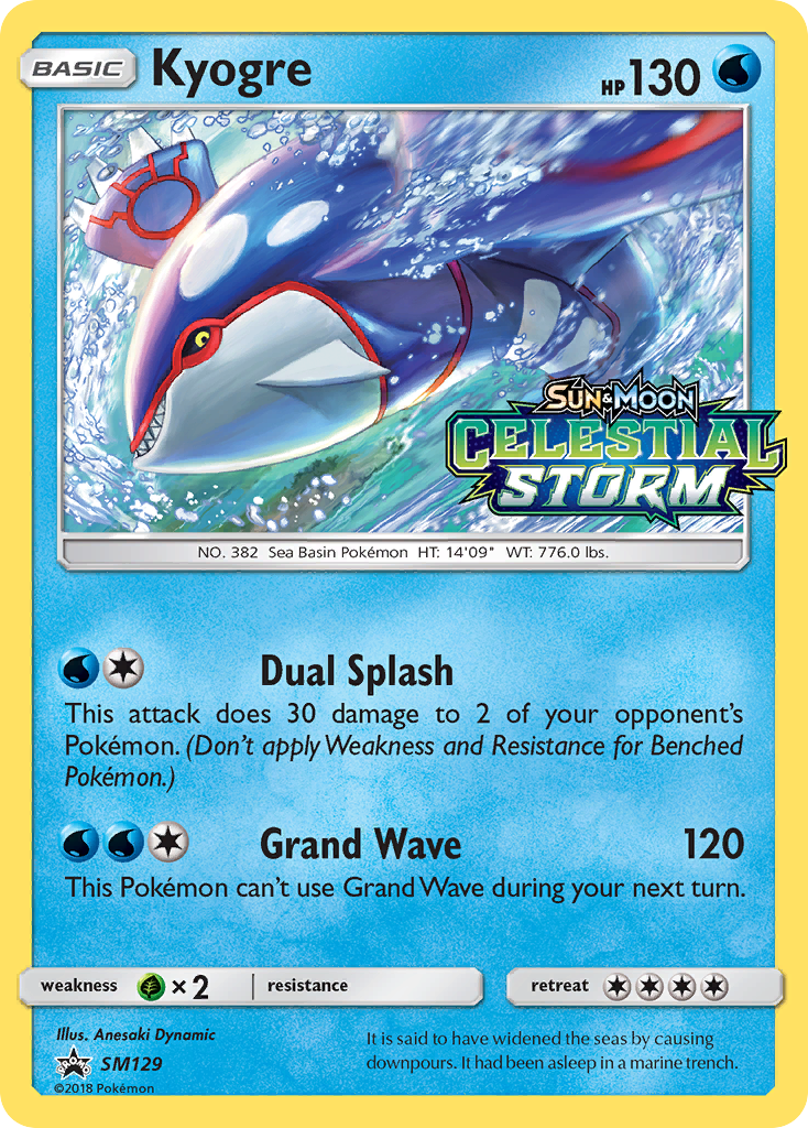 Kyogre (SM129) [Sun & Moon: Black Star Promos] | Tabernacle Games