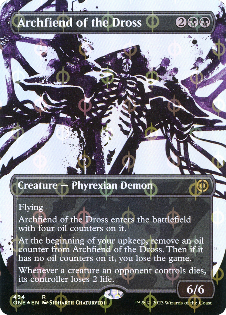 Archfiend of the Dross (Borderless Ichor Step-and-Compleat Foil) [Phyrexia: All Will Be One] | Tabernacle Games