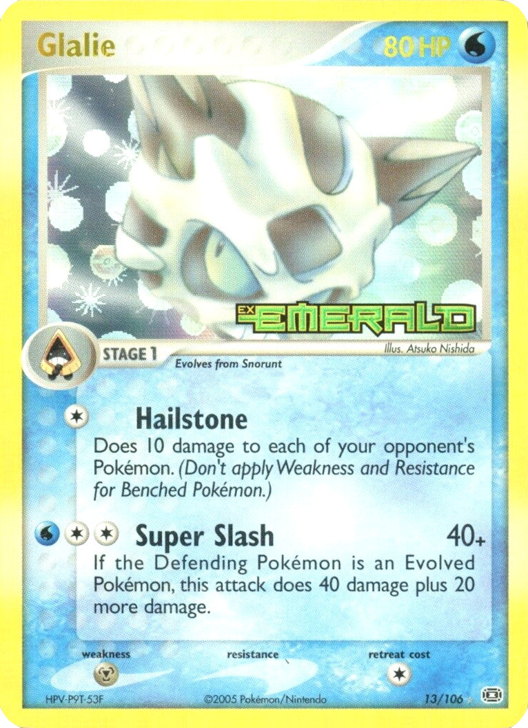 Glalie (13/106) (Stamped) [EX: Emerald] | Tabernacle Games