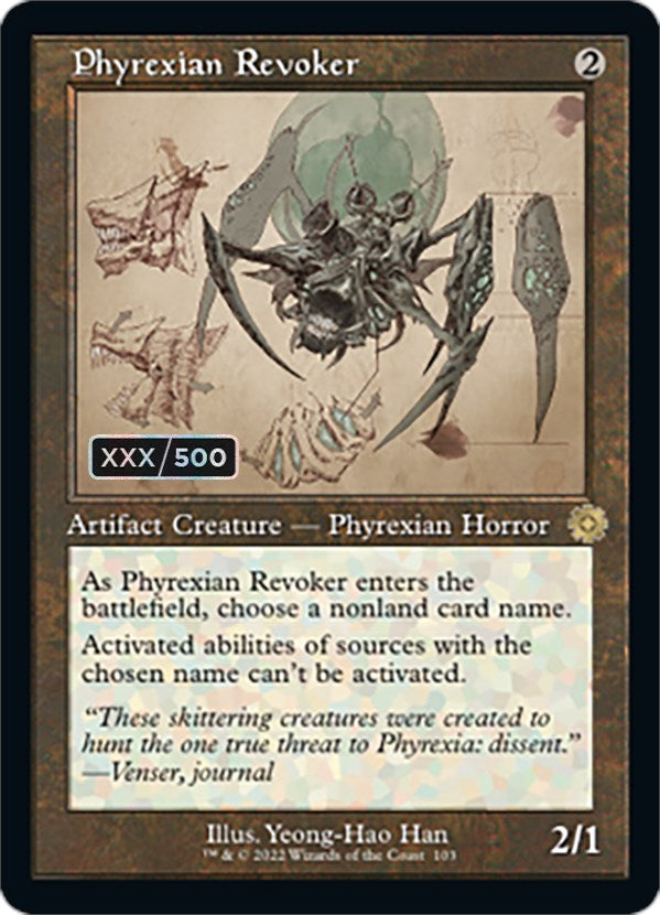 Phyrexian Revoker (Retro Schematic) (Serial Numbered) [The Brothers' War Retro Artifacts] | Tabernacle Games