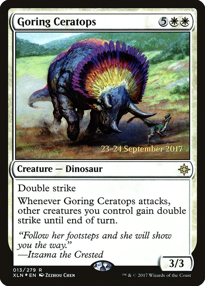 Goring Ceratops  [Ixalan Prerelease Promos] | Tabernacle Games