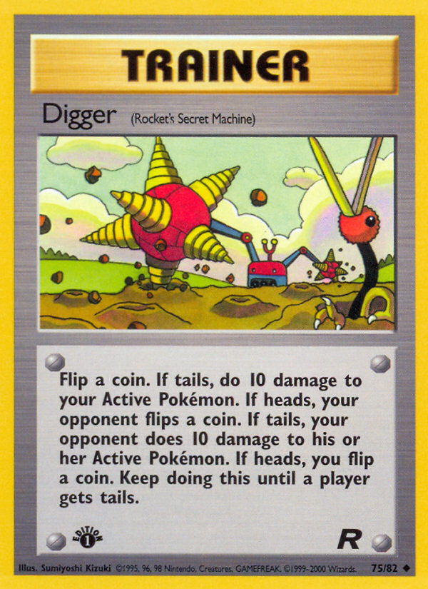 Digger (75/82) [Team Rocket 1st Edition] | Tabernacle Games