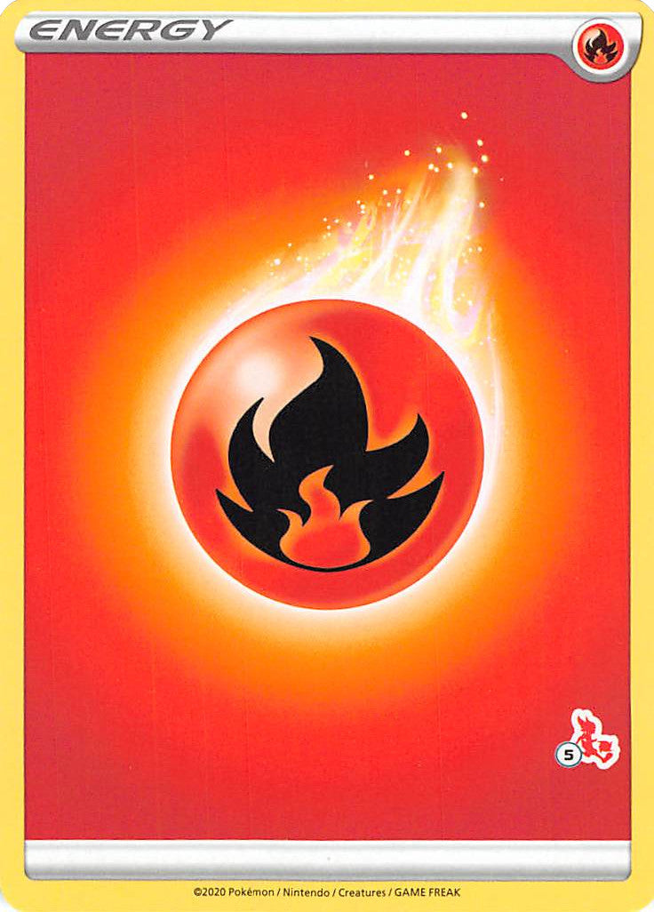 Fire Energy (Cinderace Stamp #5) [Battle Academy 2022] | Tabernacle Games