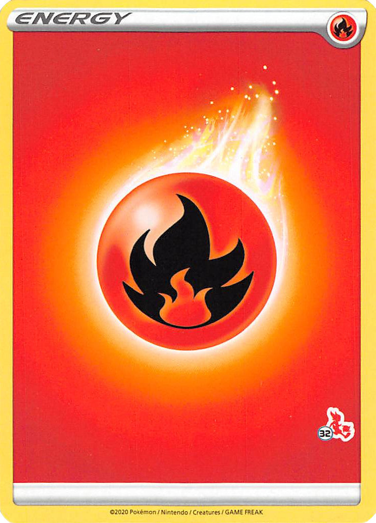 Fire Energy (Cinderace Stamp #32) [Battle Academy 2022] | Tabernacle Games