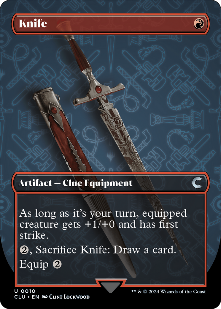 Knife (Borderless) [Ravnica: Clue Edition] | Tabernacle Games