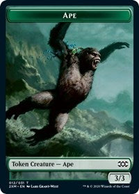 Ape // Beast Double-sided Token [Double Masters Tokens] | Tabernacle Games