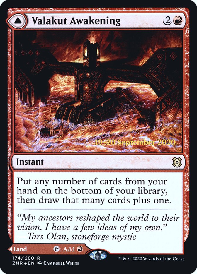 Valakut Awakening // Valakut Stoneforge  [Zendikar Rising Prerelease Promos] | Tabernacle Games