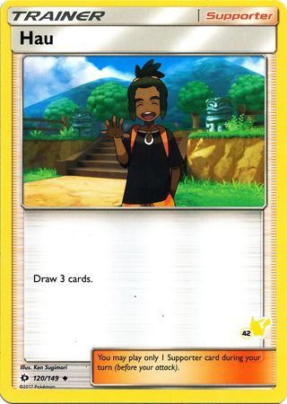 Hau (120/149) (Pikachu Stamp #42) [Battle Academy 2020] | Tabernacle Games