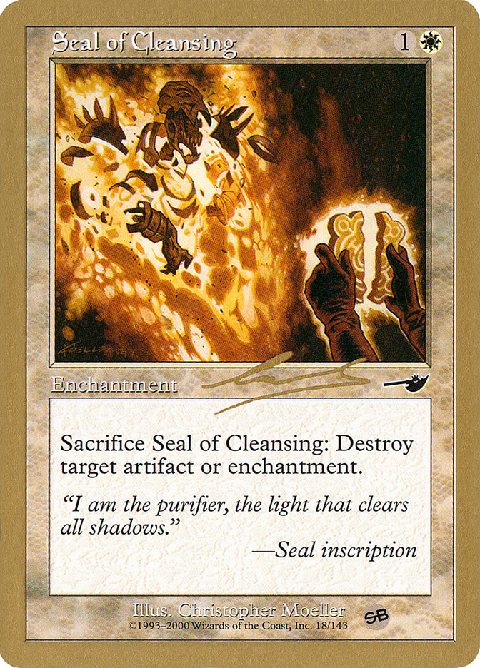 Seal of Cleansing (Nicolas Labarre) (SB) [World Championship Decks 2000] | Tabernacle Games