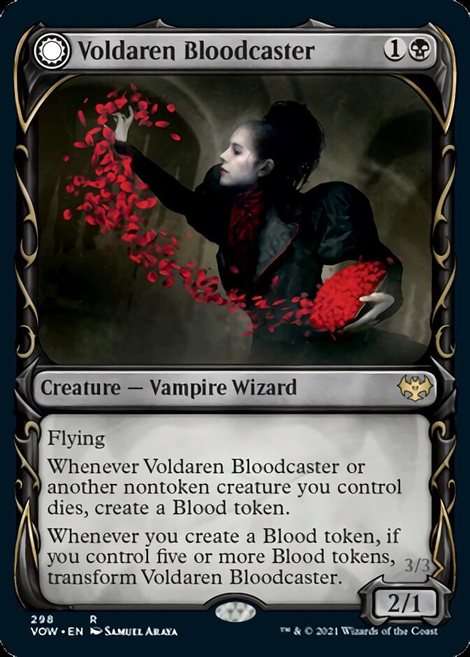 Voldaren Bloodcaster // Bloodbat Summoner (Showcase Fang Frame) [Innistrad: Crimson Vow] | Tabernacle Games