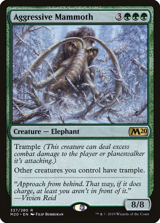 Aggressive Mammoth [Core Set 2020] | Tabernacle Games