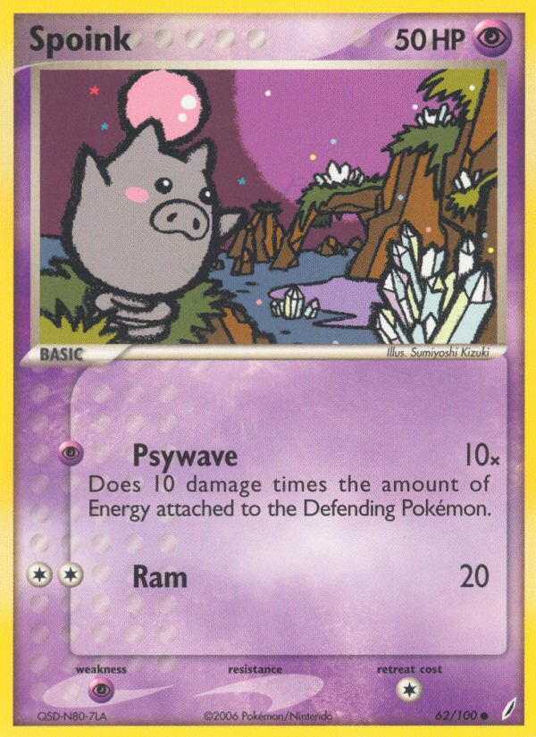 Spoink (62/100) [EX: Crystal Guardians] | Tabernacle Games