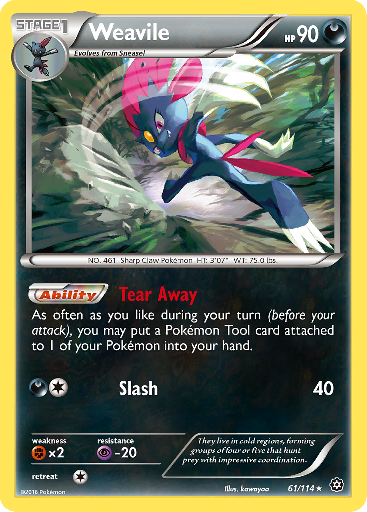 Weavile (61/114) [XY: Steam Siege] | Tabernacle Games