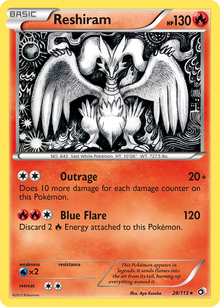 Reshiram (28/113) [Black & White: Legendary Treasures] | Tabernacle Games