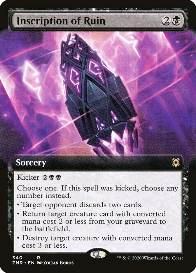 Inscription of Ruin (Extended Art) [Zendikar Rising] | Tabernacle Games