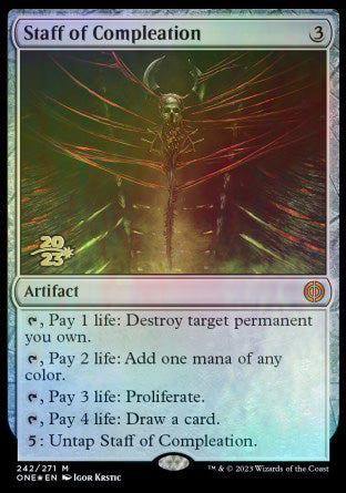 Staff of Compleation [Phyrexia: All Will Be One Prerelease Promos] | Tabernacle Games