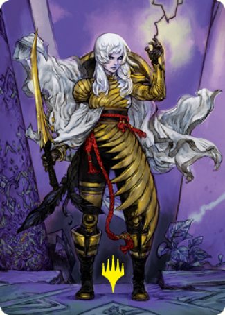 The Wandering Emperor 1 Art Card (Gold-Stamped Signature) [Kamigawa: Neon Dynasty Art Series] | Tabernacle Games