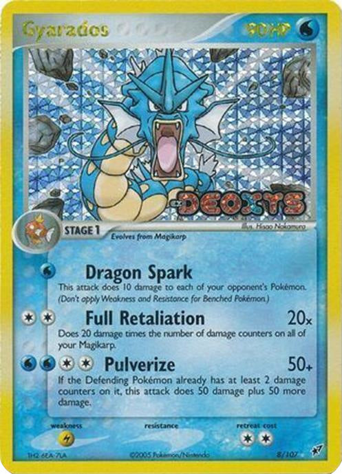 Gyarados (8/107) (Stamped) [EX: Deoxys] | Tabernacle Games